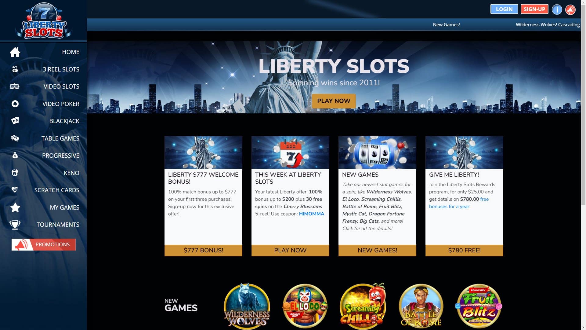 Screenshot of Liberty Slots Casino