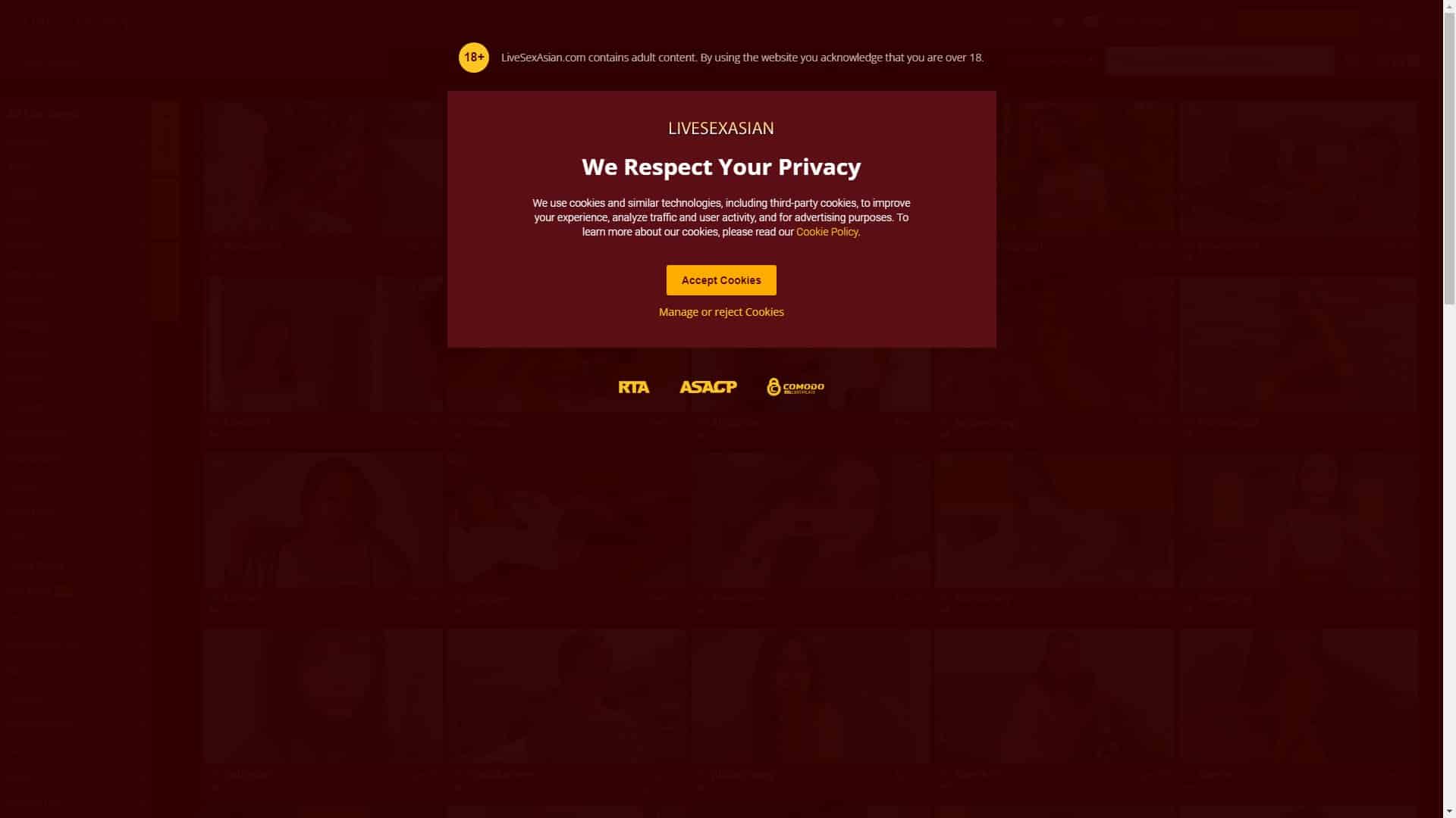 Screenshot of Livesexasian