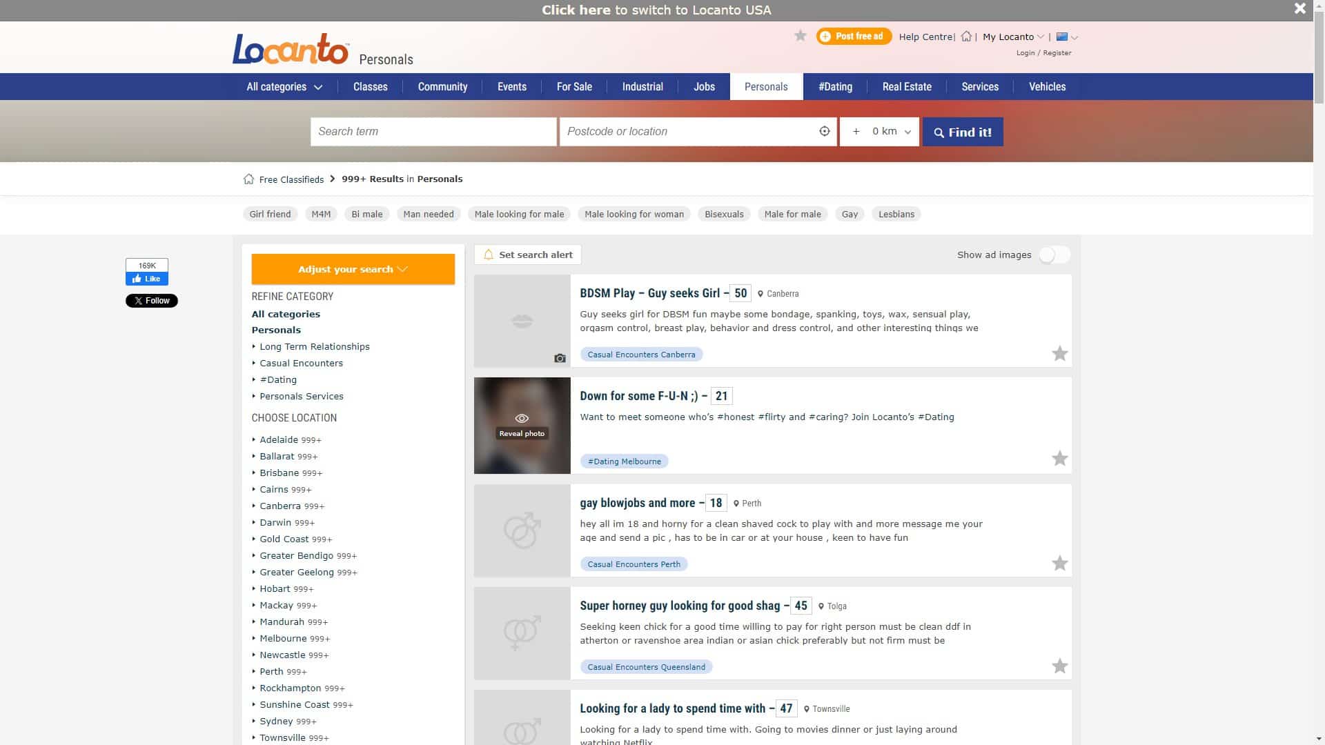 Screenshot of Locanto.Com.Au
