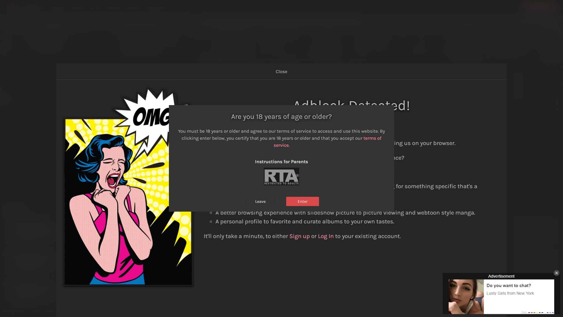 Screenshot of Luscious Hentai