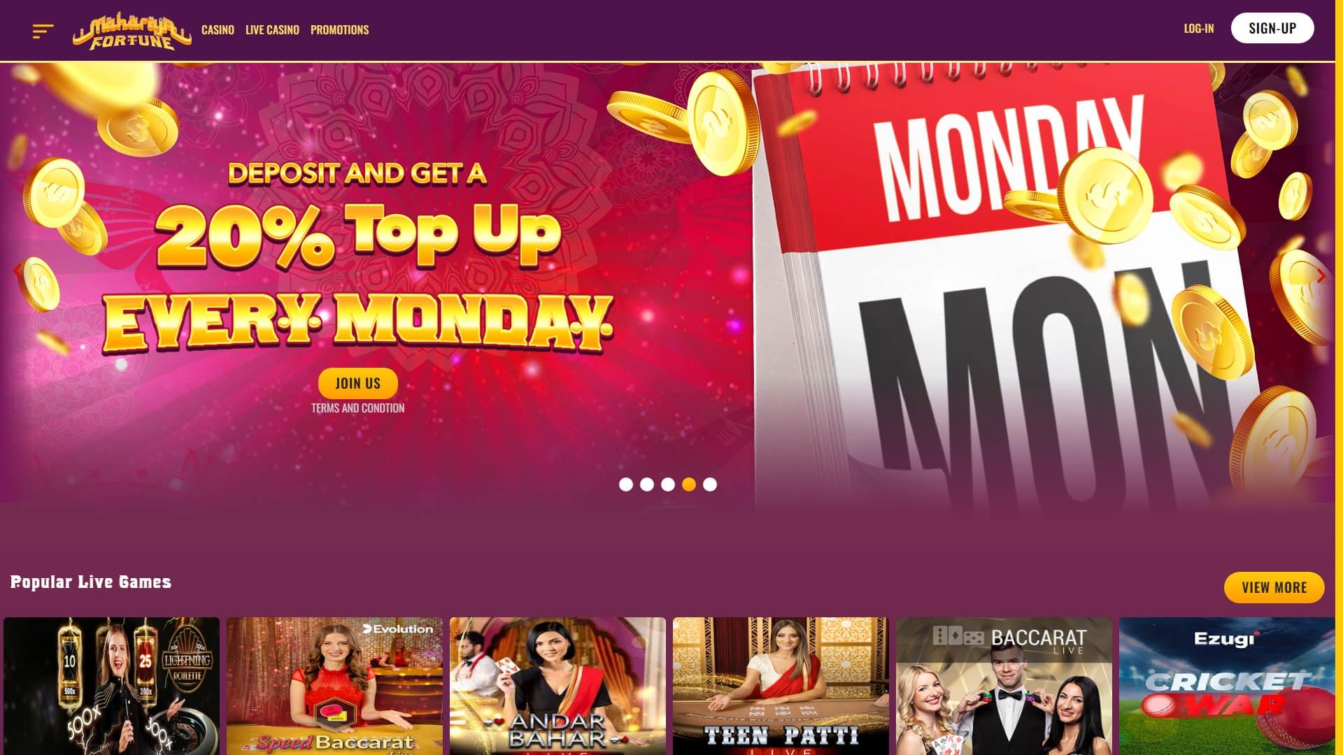Screenshot of Maharaja Fortune