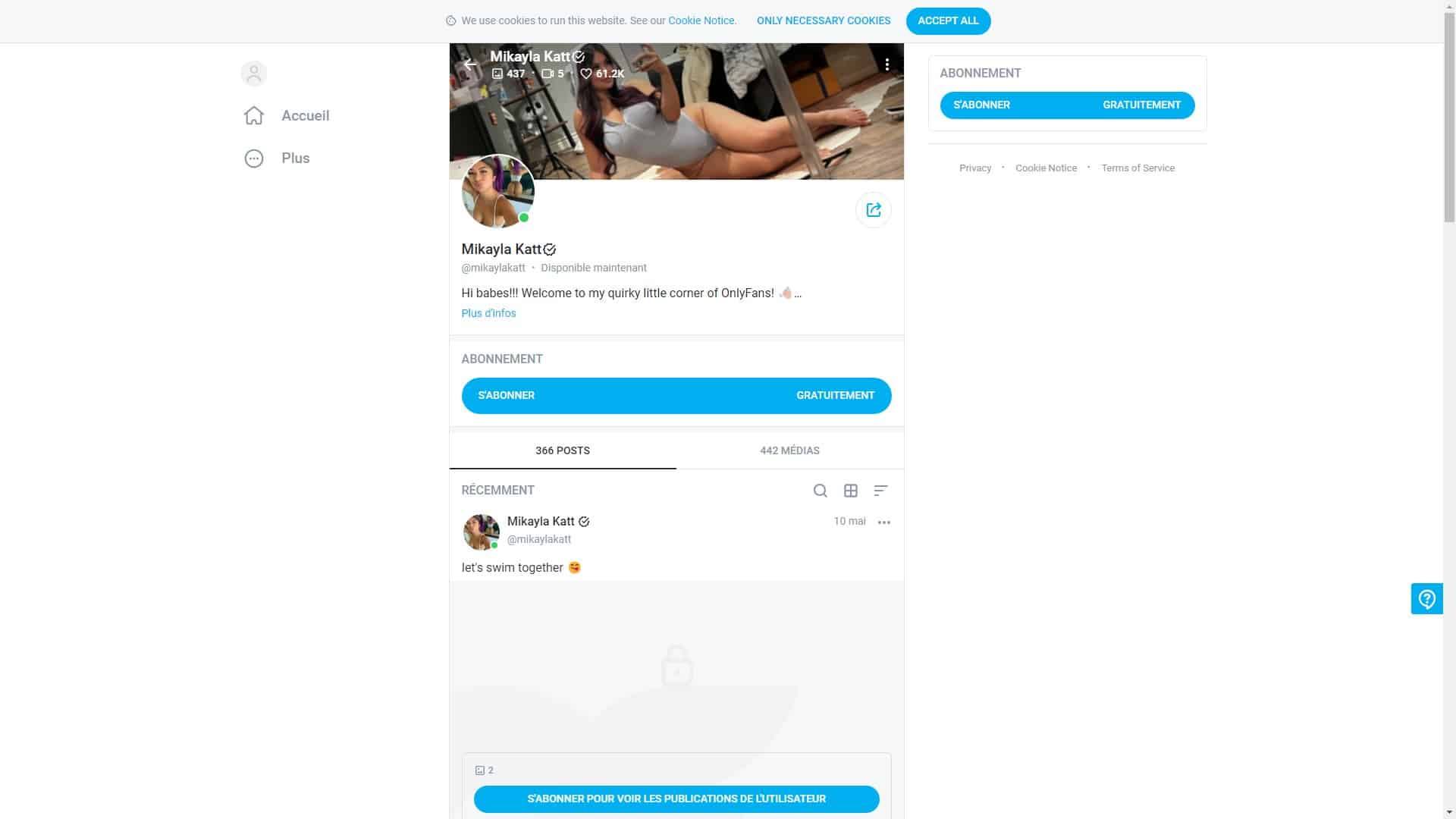 Screenshot of Mikayla