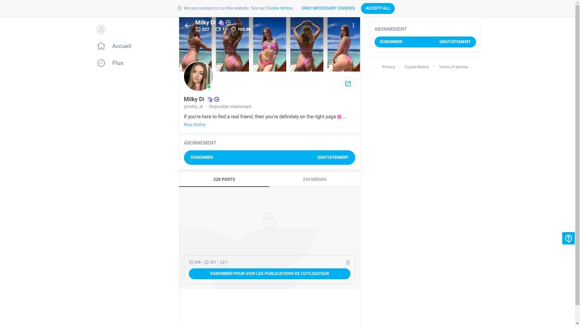 Screenshot of Milky Di