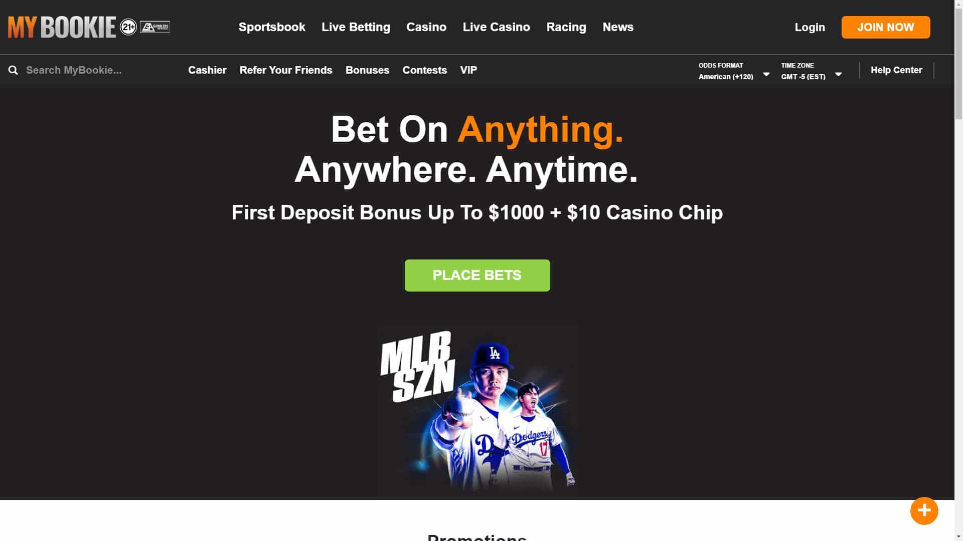 Screenshot of Mybookie