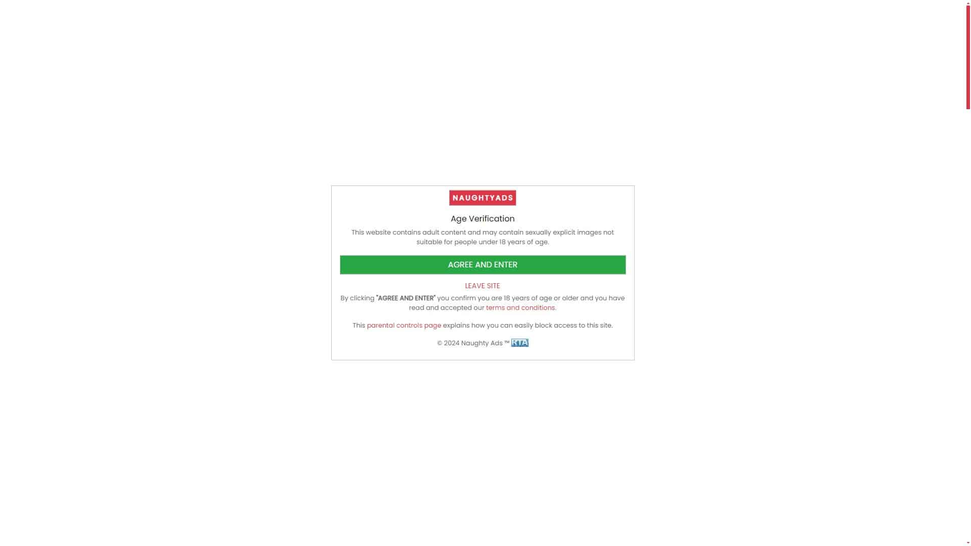 Screenshot of Naughty Ads