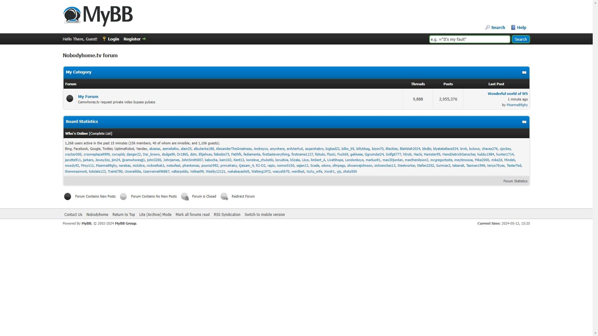 Screenshot of Nobodyhome.Tv