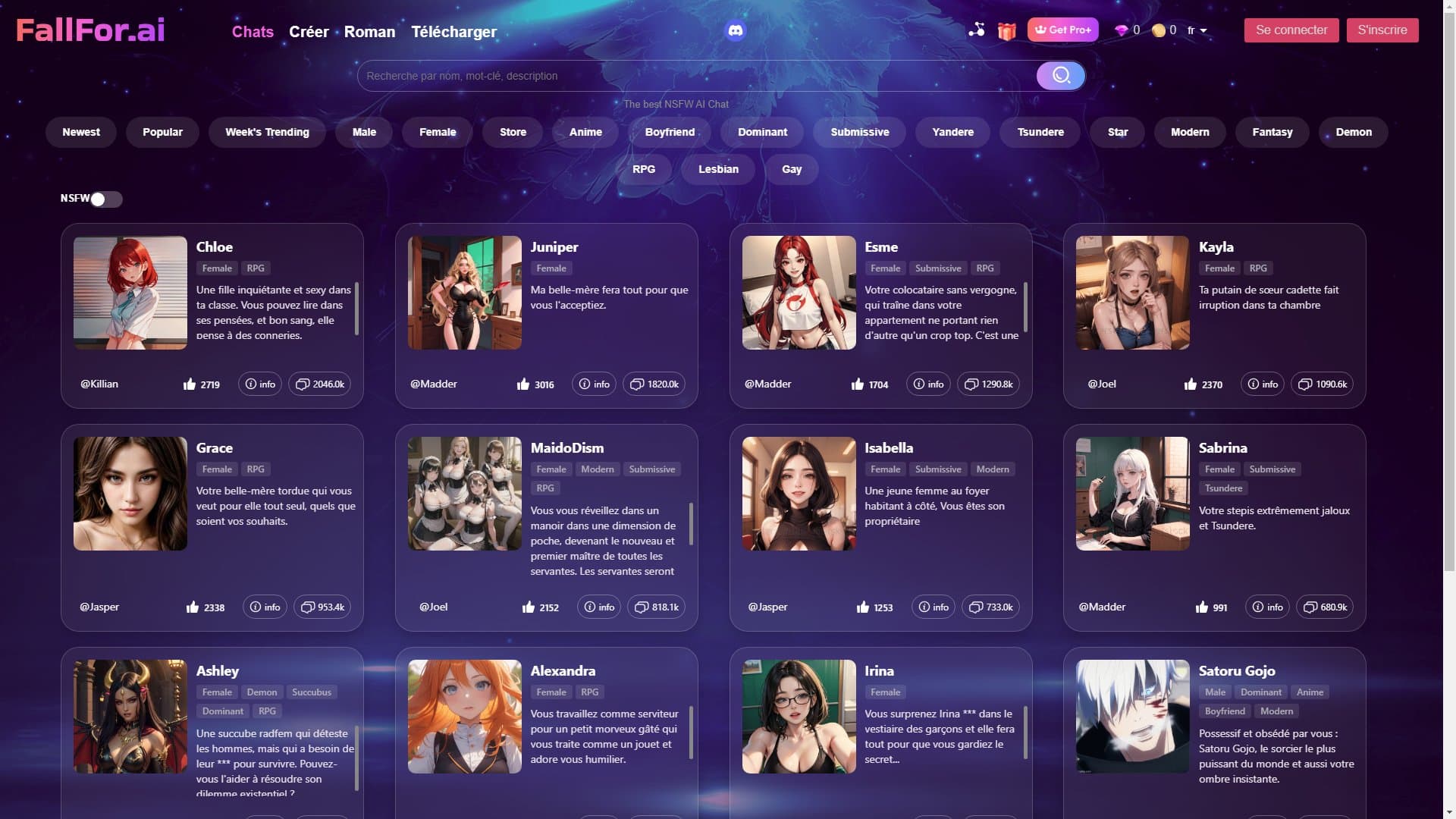 Screenshot of Nsfwcharacter (Ai)