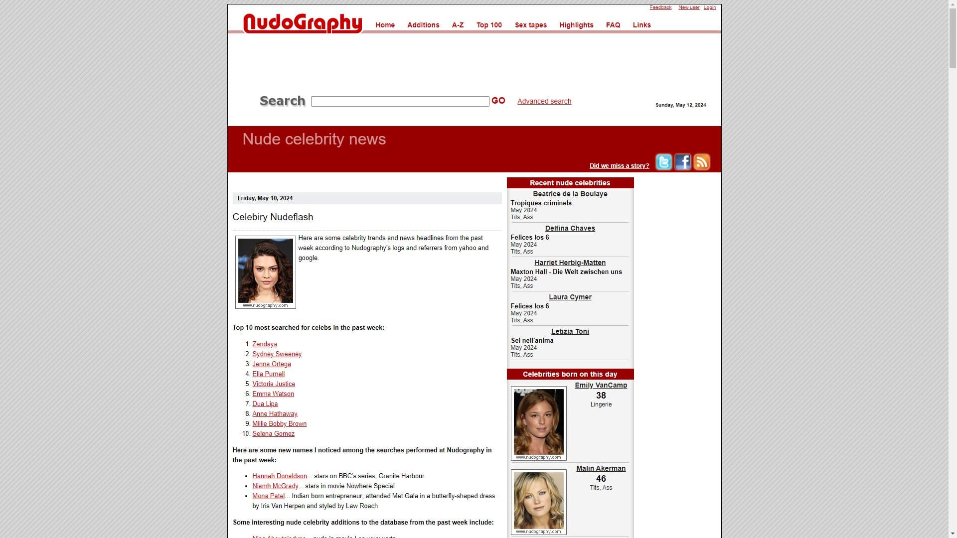 Screenshot of Nudography