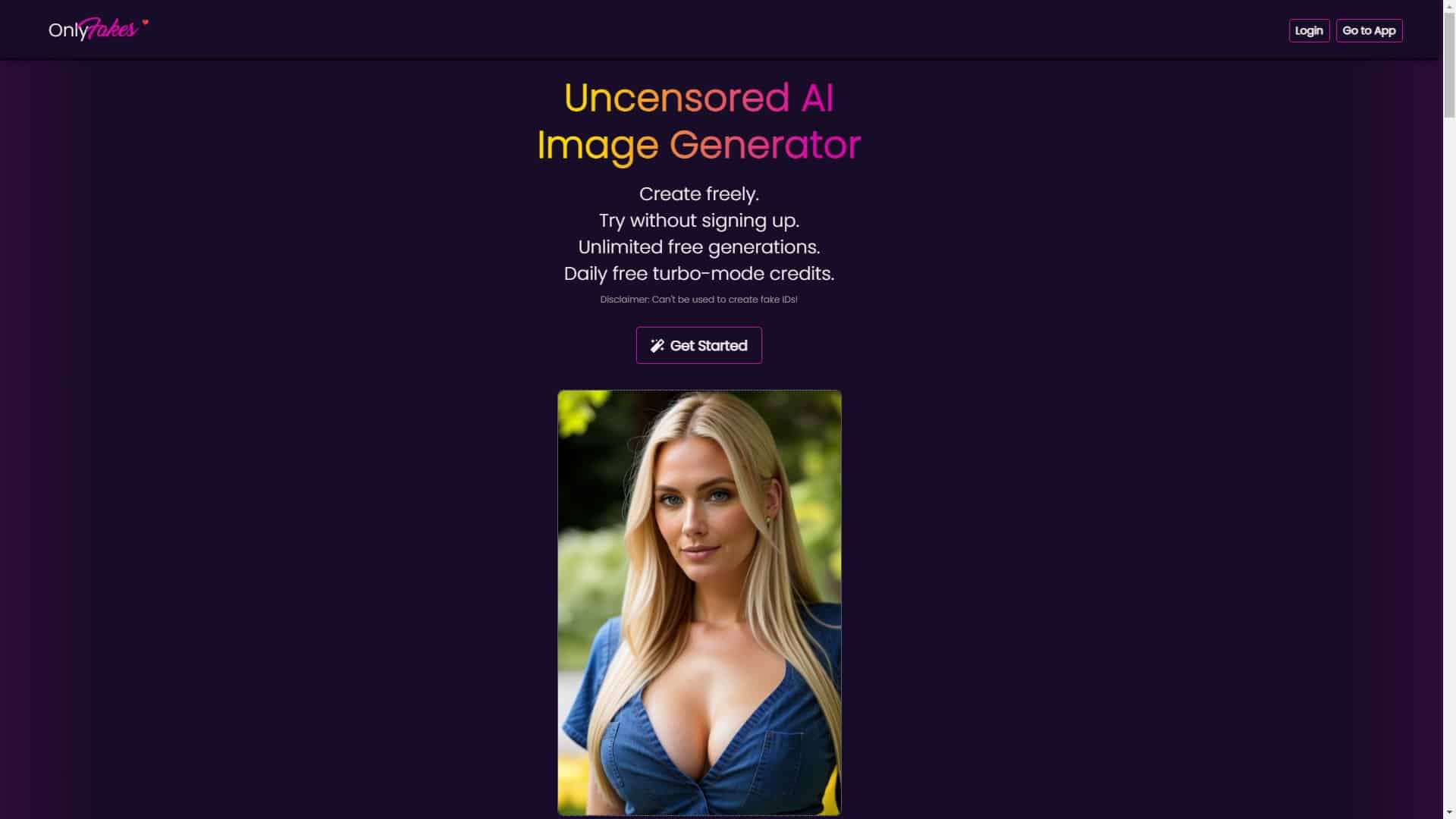 Screenshot of Onlyfakes App (Fake)