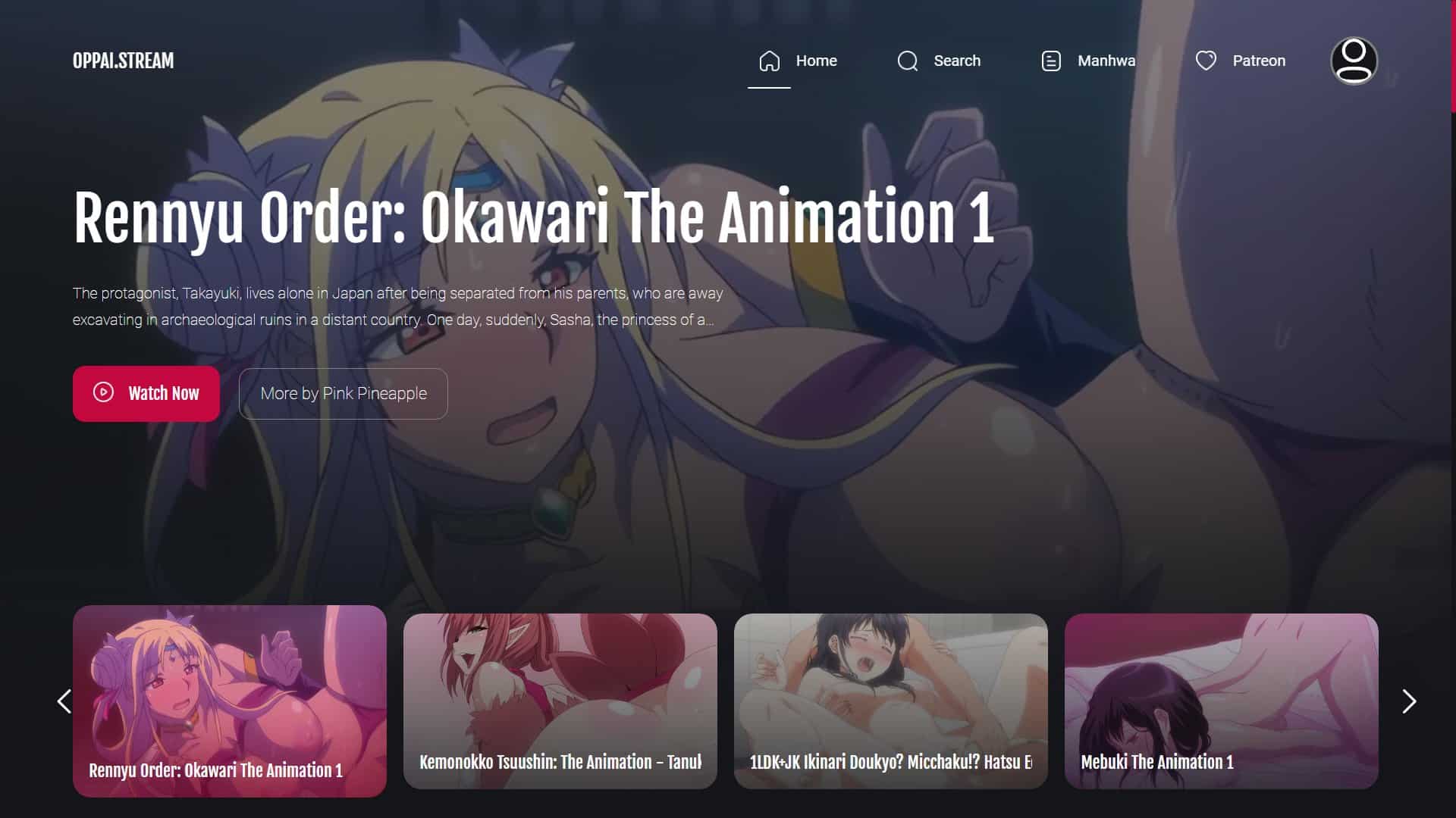 Screenshot of Oppaistream