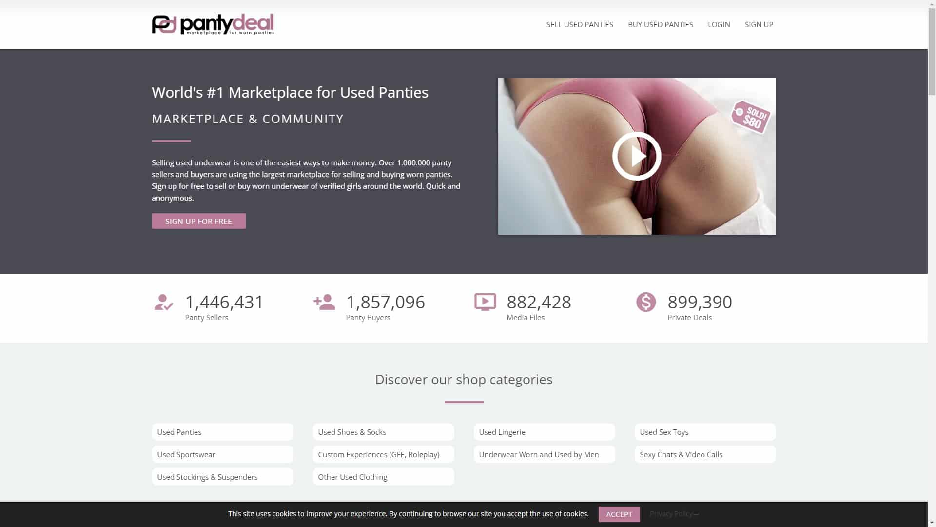 Screenshot of Pantydeal
