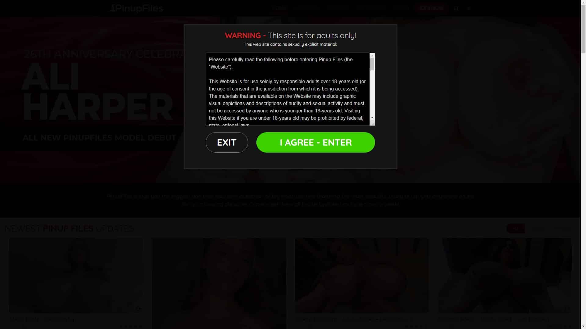 Screenshot of Pinup Files