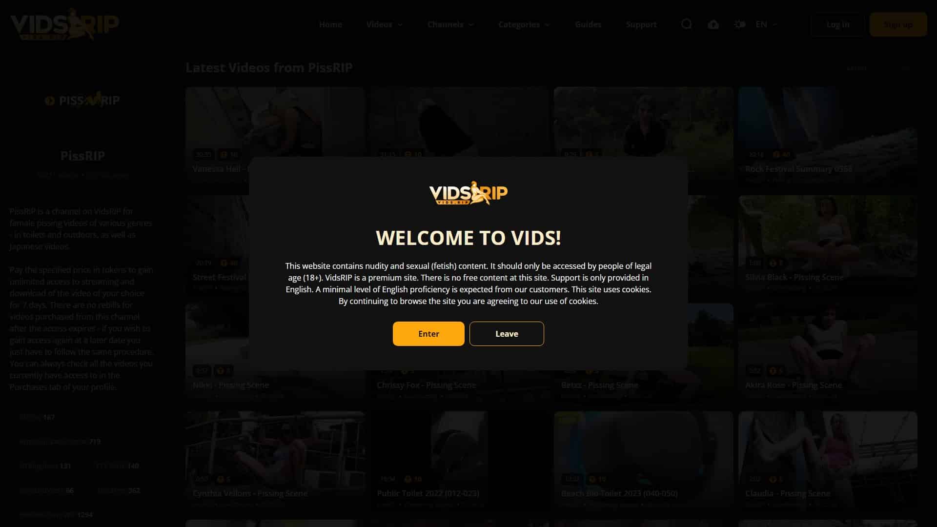 Screenshot of Pissrip