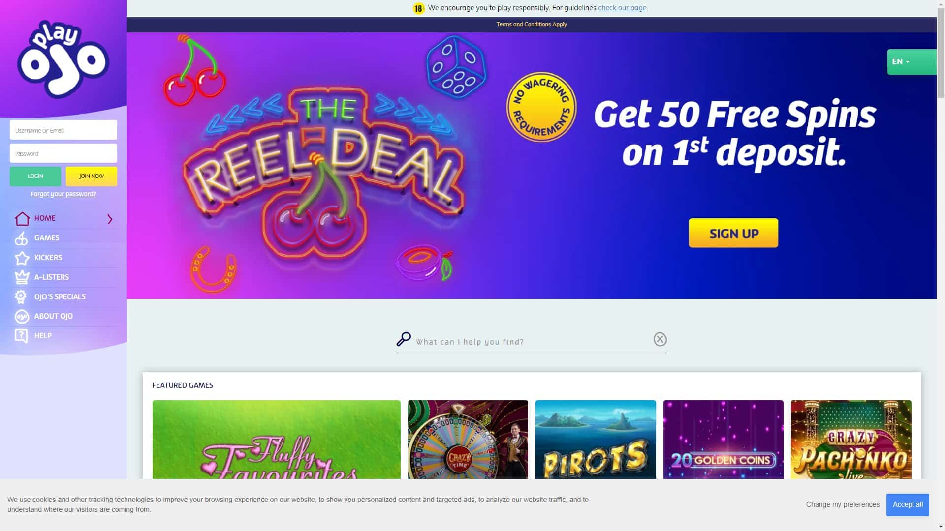 Screenshot of Playojo