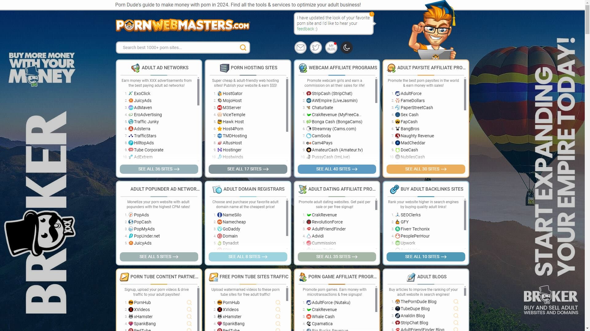 Screenshot of Porn Webmasters