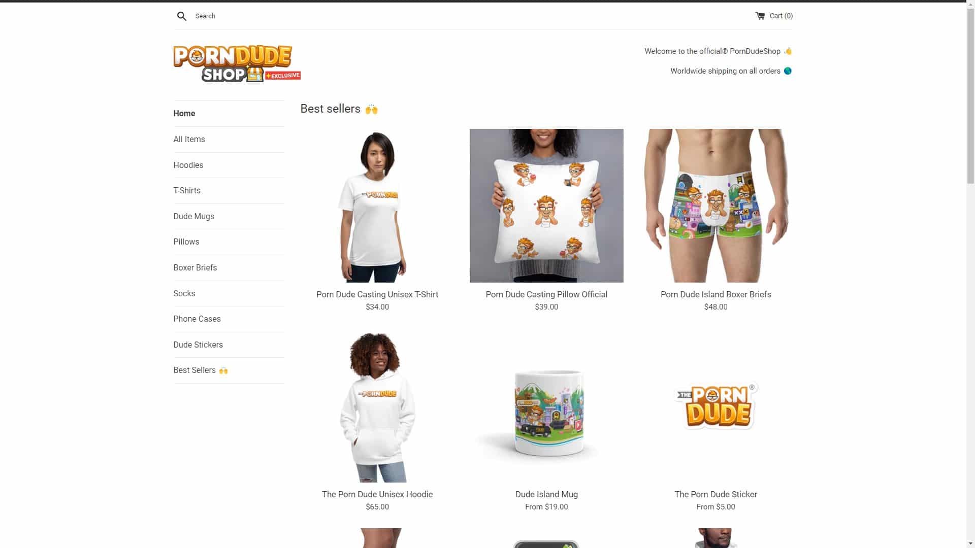 Screenshot of Porndudeshop