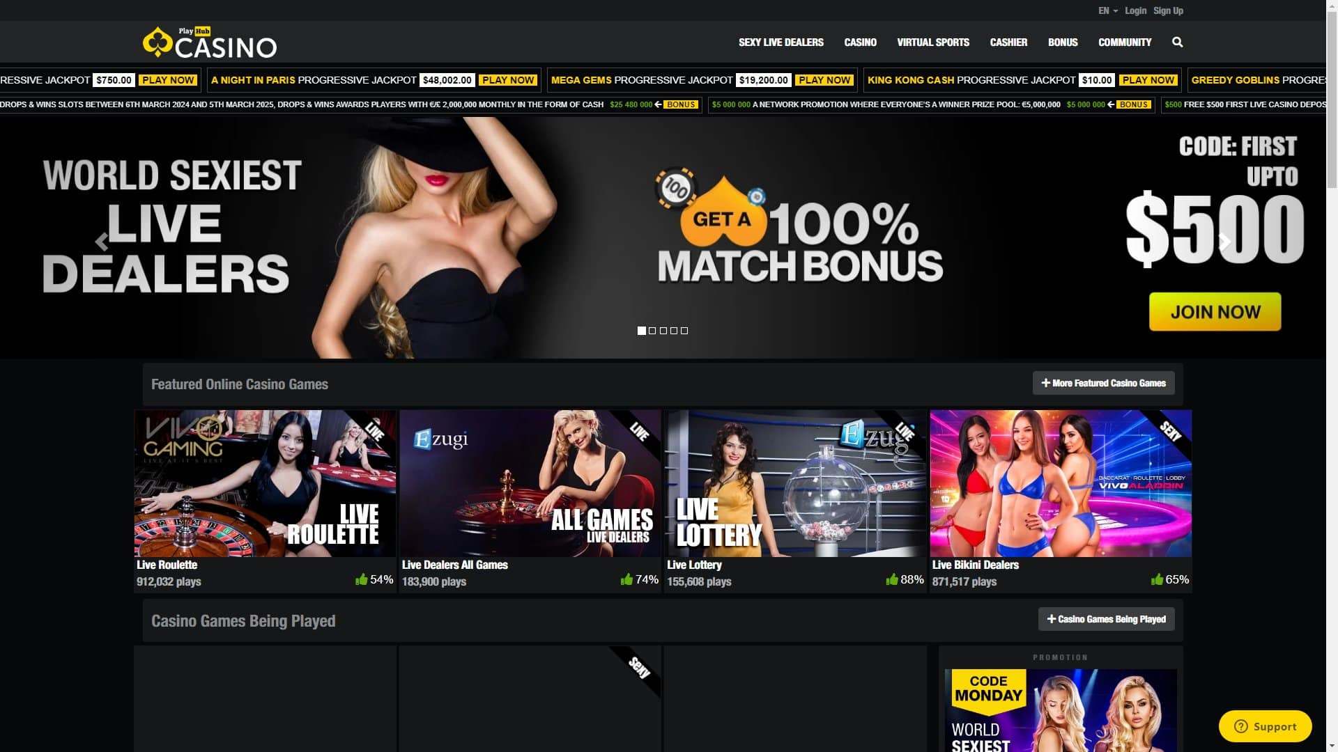 Screenshot of Pornhub Casino