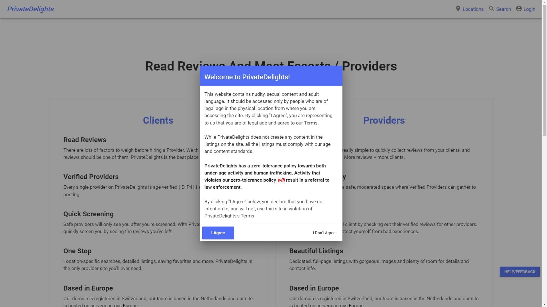 Screenshot of Private Delights