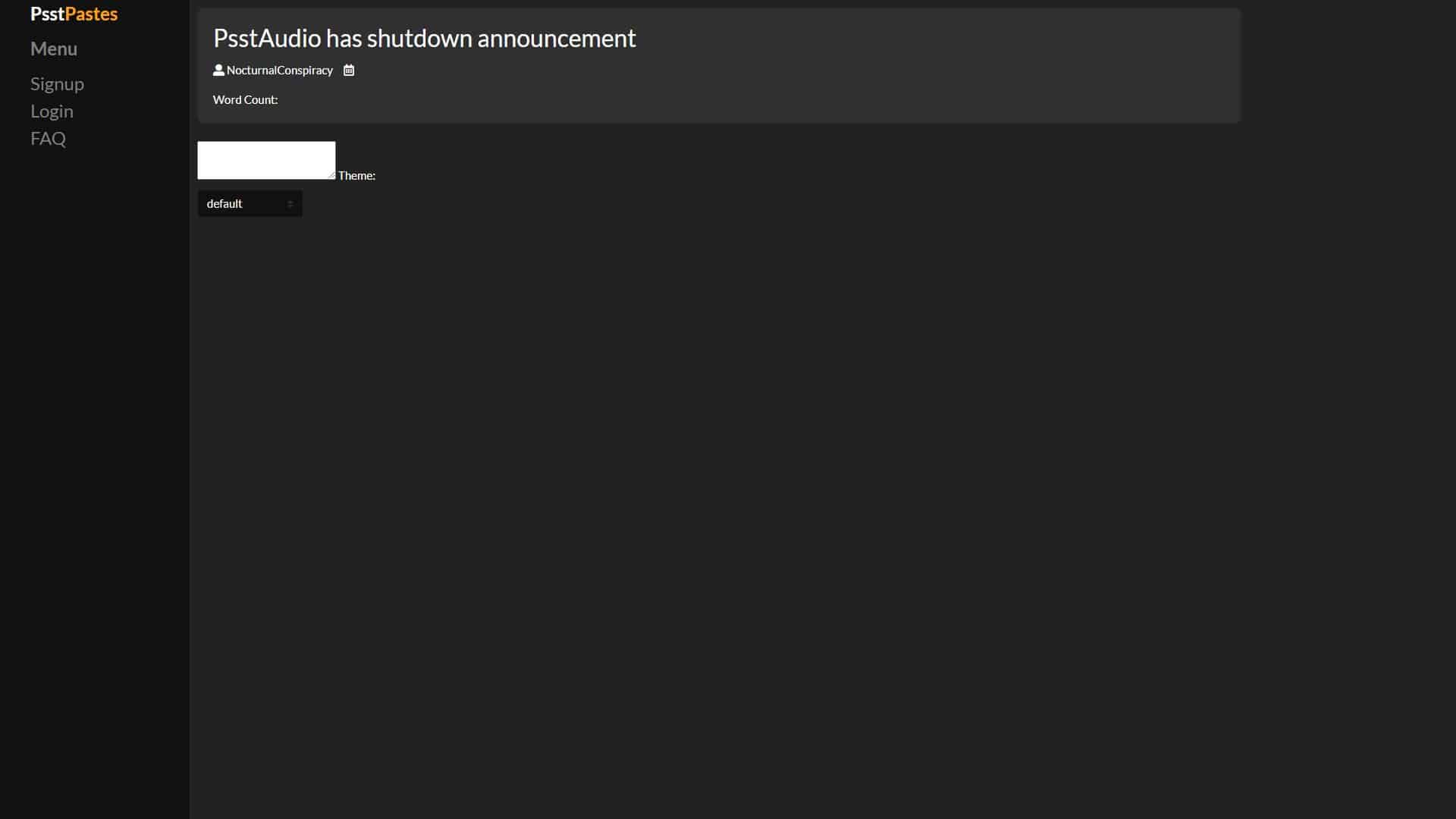 Screenshot of Psstaudio