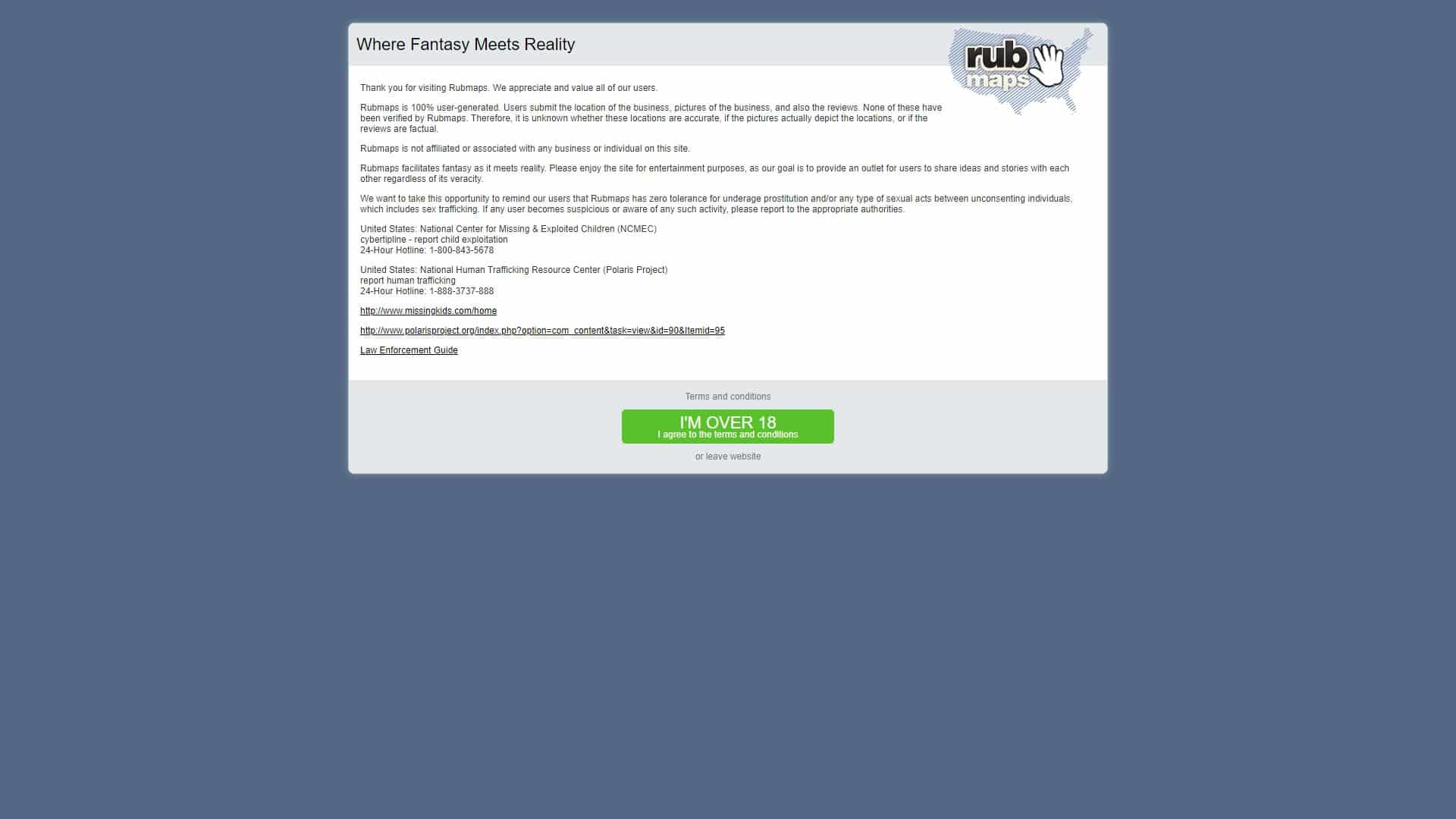 Screenshot of Rubmaps
