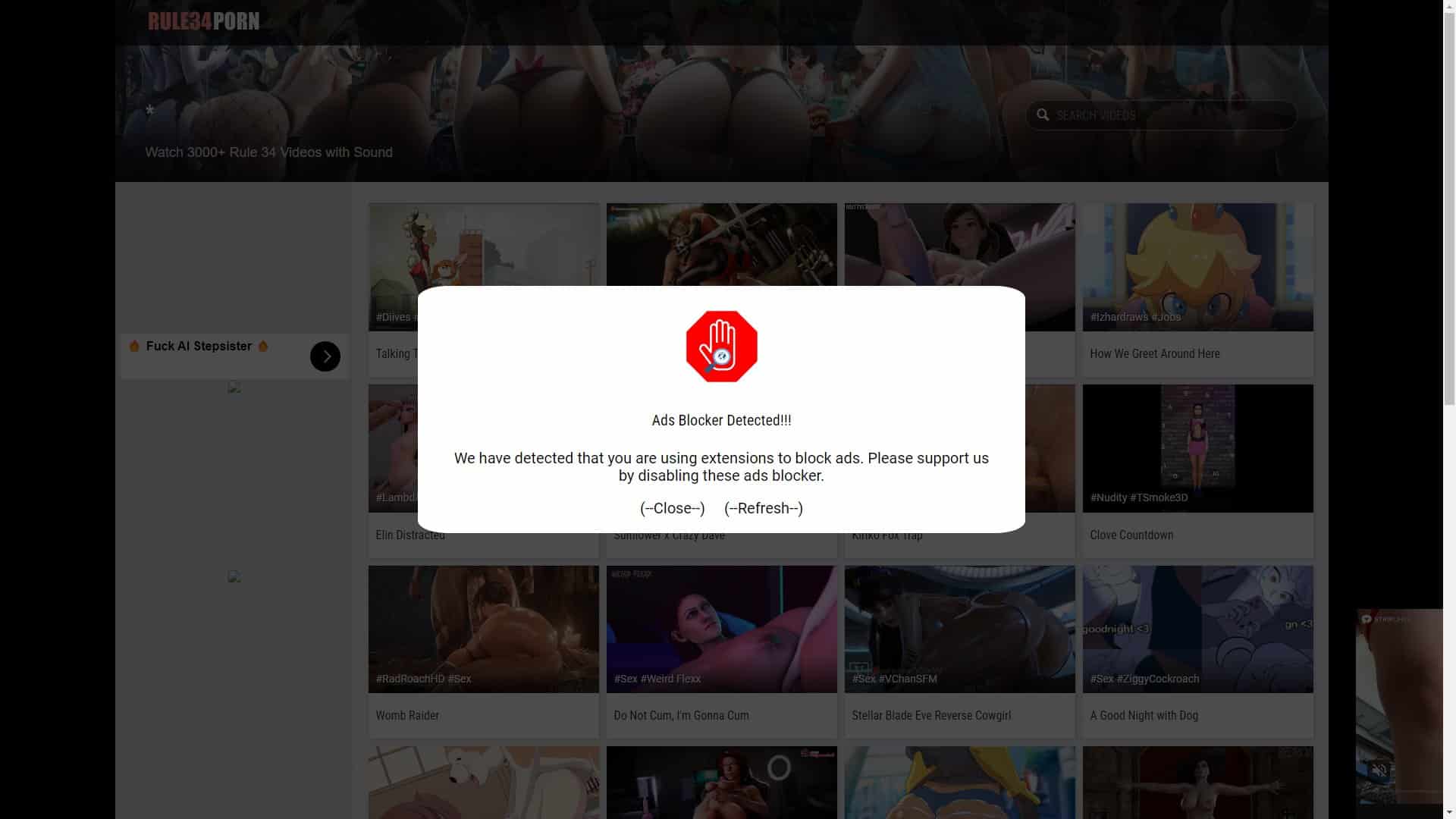 Screenshot of Rule34Porn