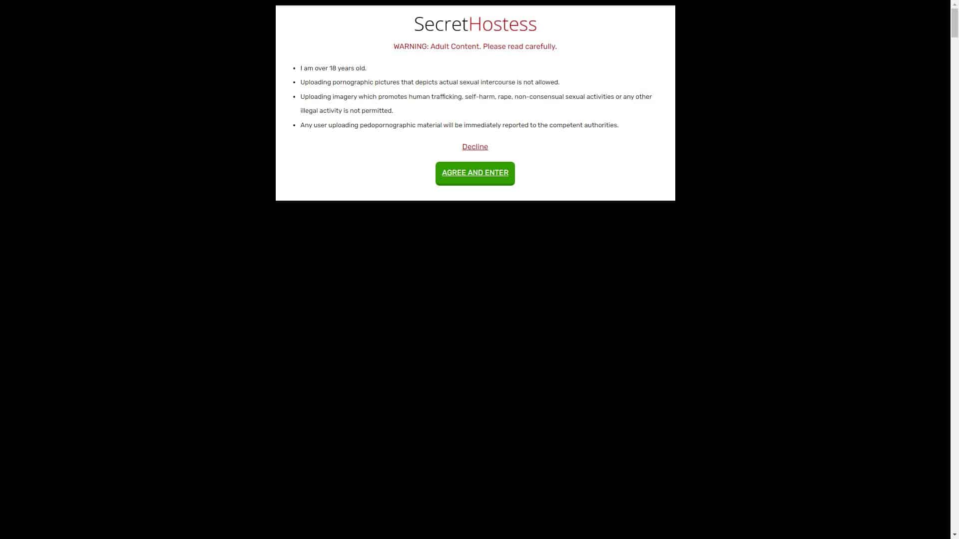 Screenshot of Secrethostess