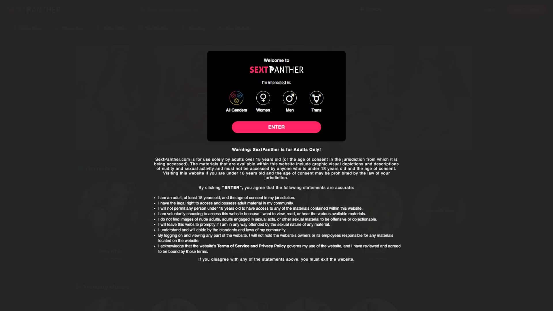 Screenshot of Sextpanther