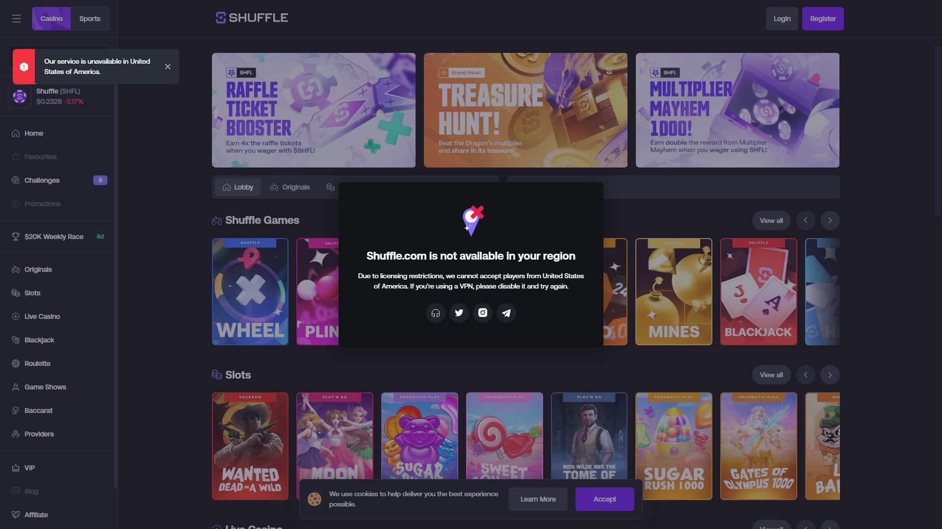 Screenshot of Shuffle
