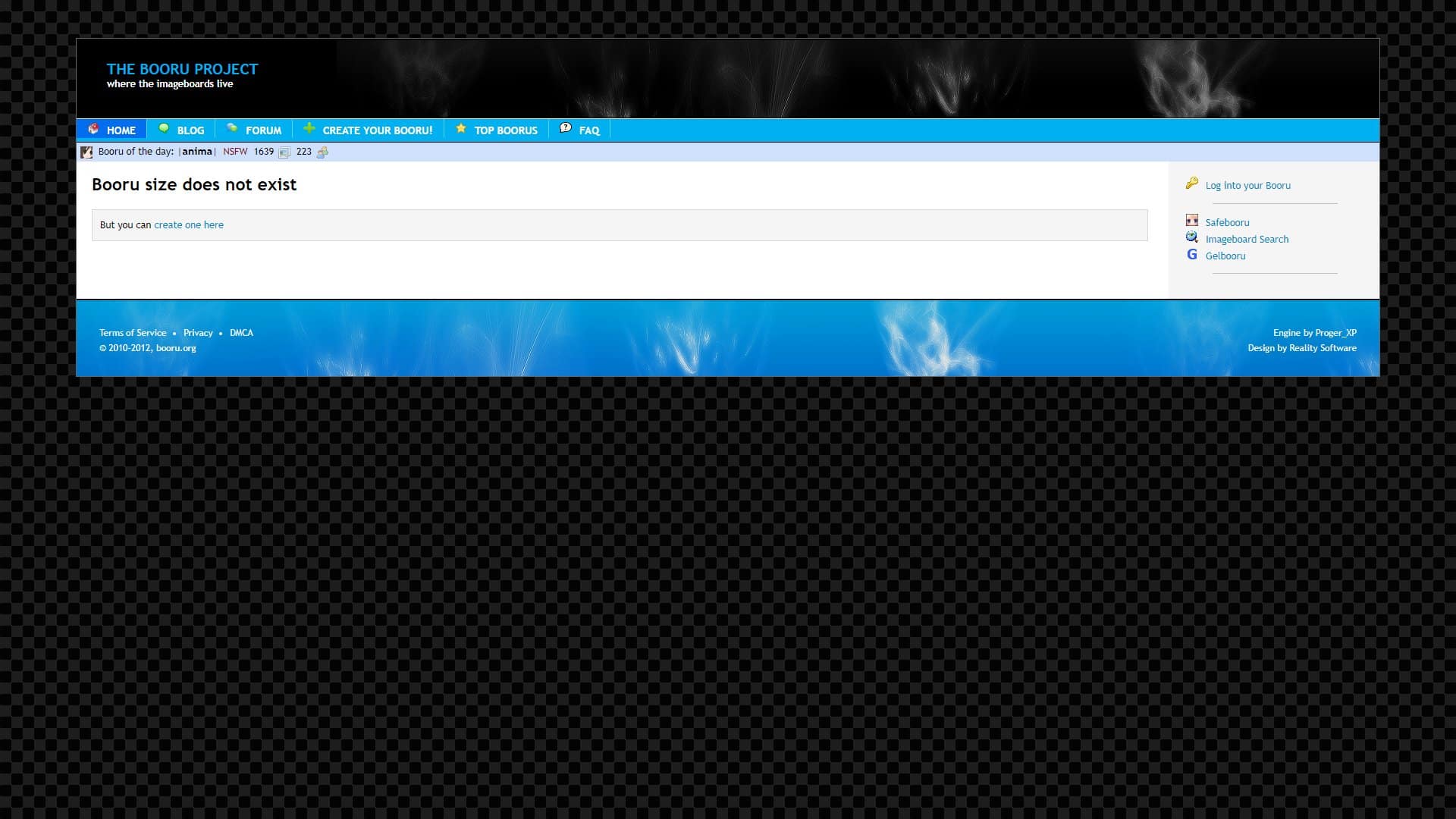 Screenshot of Sizebooru