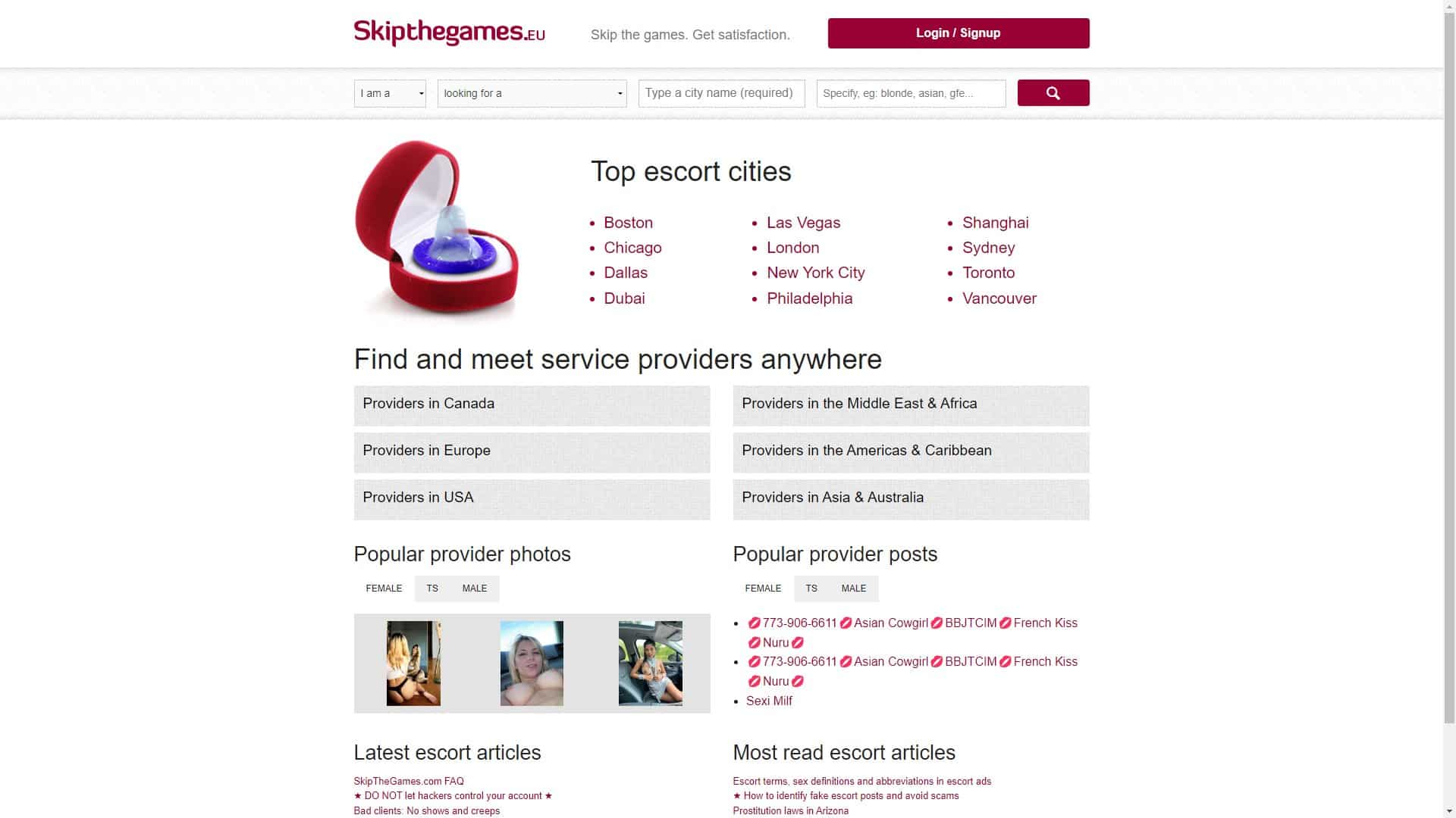 Screenshot of Skipthegames