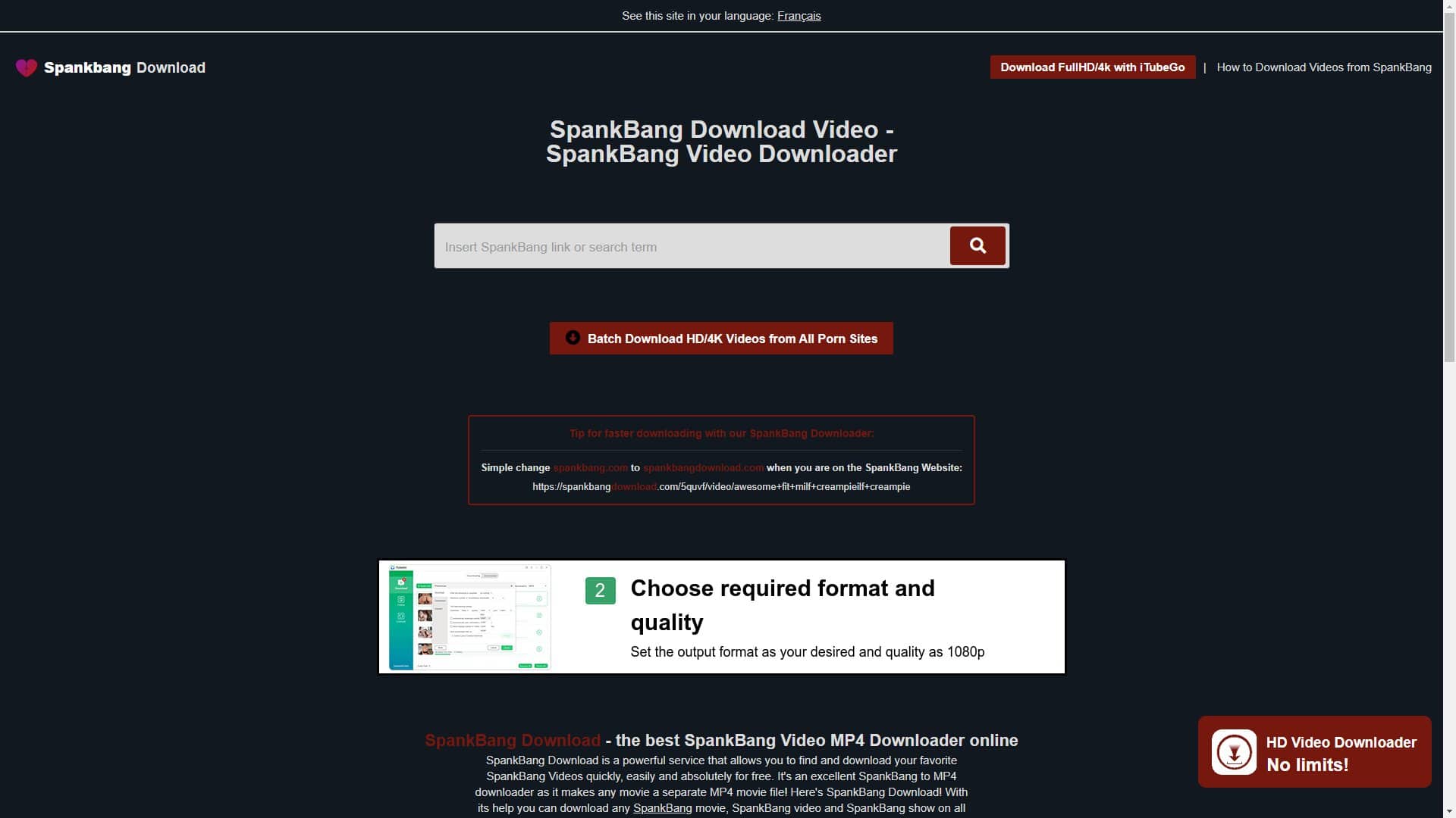 Screenshot of Spankbang Download