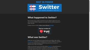 This is the : Switter-homepage