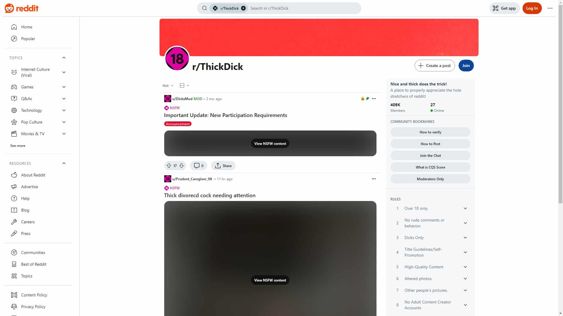 Screenshot of Thick Dick