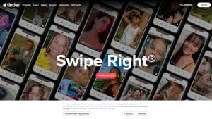 This is the : Tinder-homepage