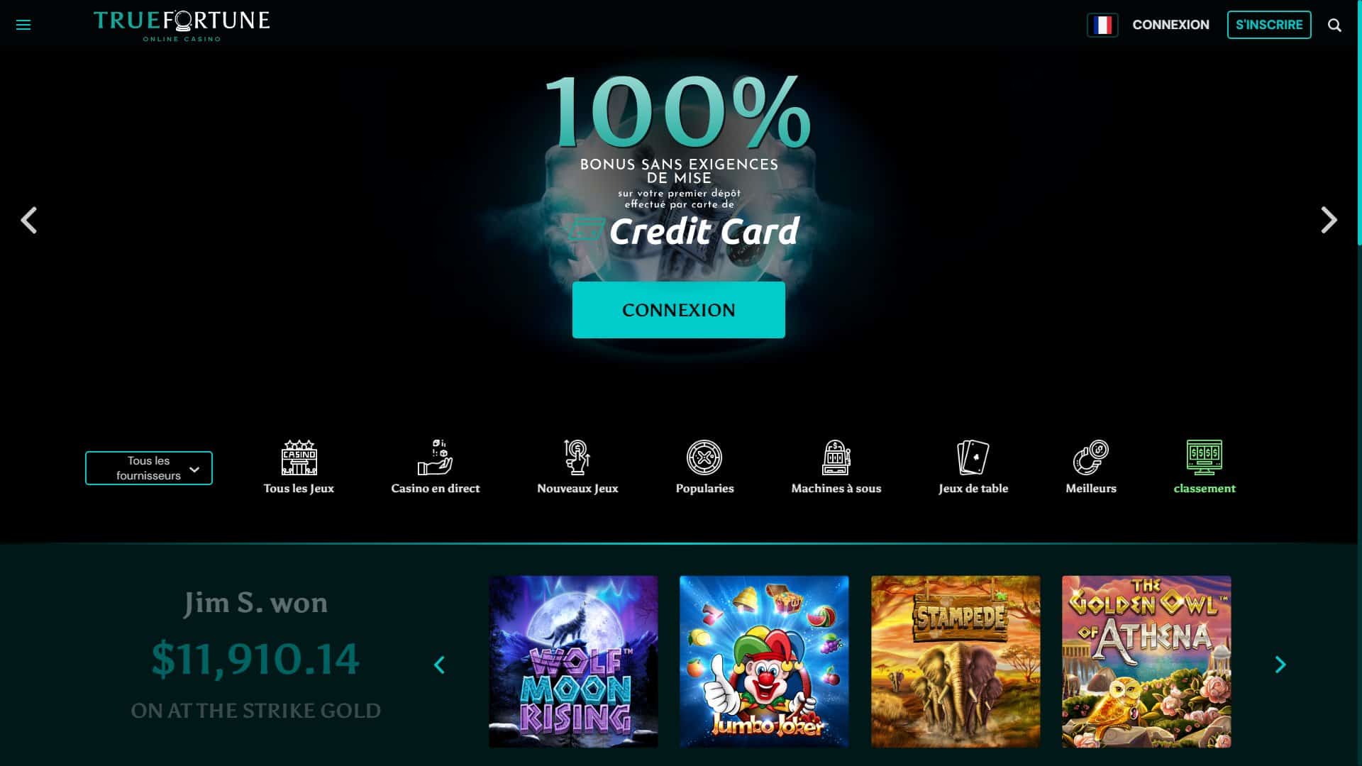 Screenshot of True Fortune Casino
