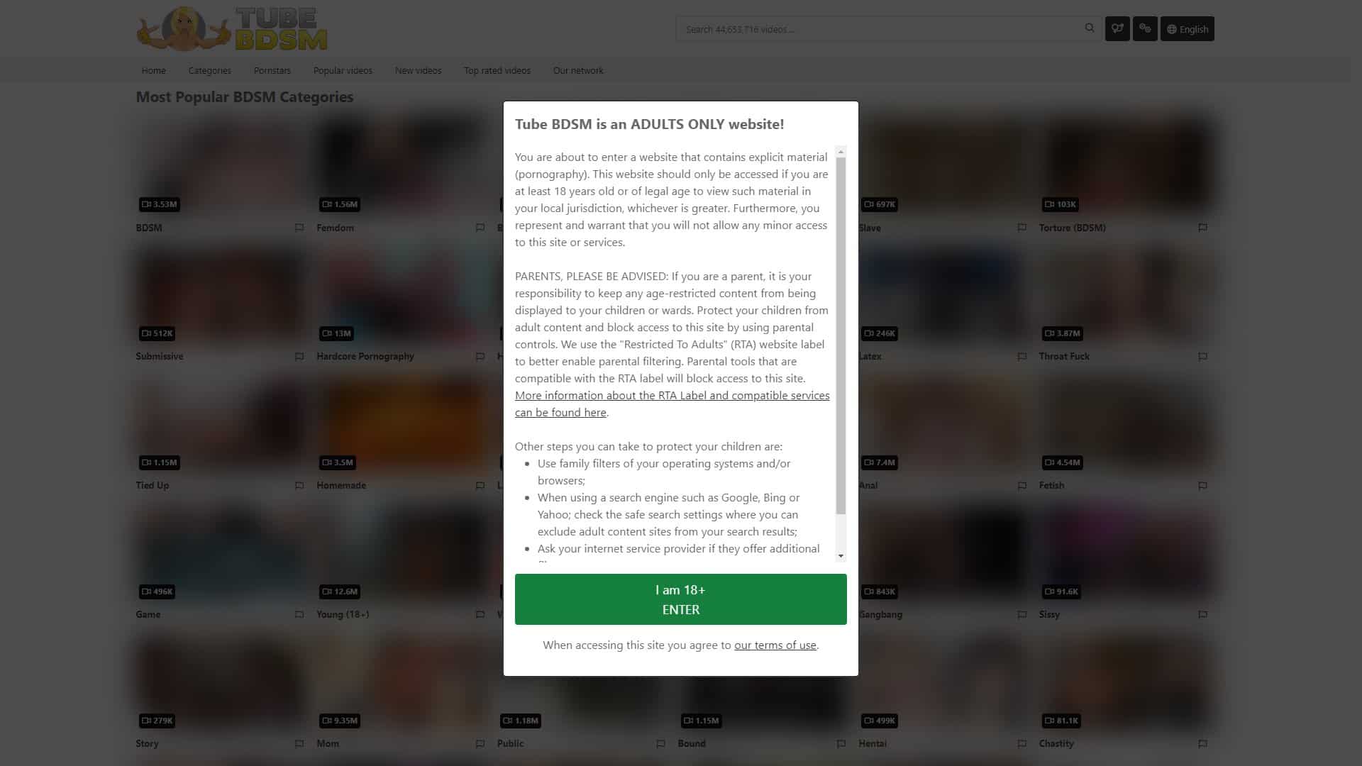 Screenshot of Tube Bdsm