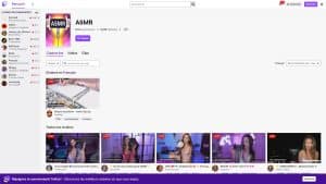 This is the : Twitch-Asmr-homepage