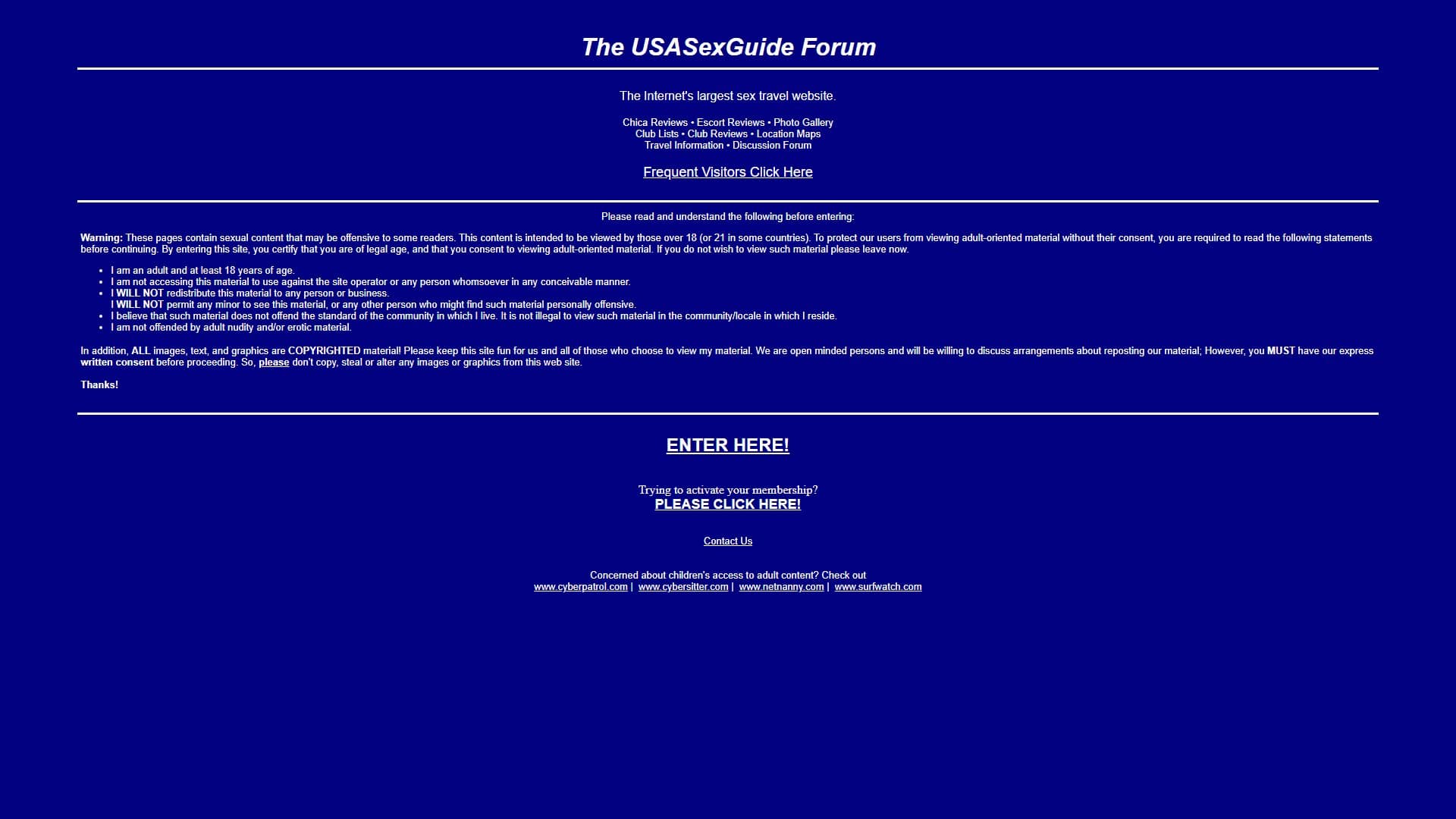 Screenshot of Usasexguide