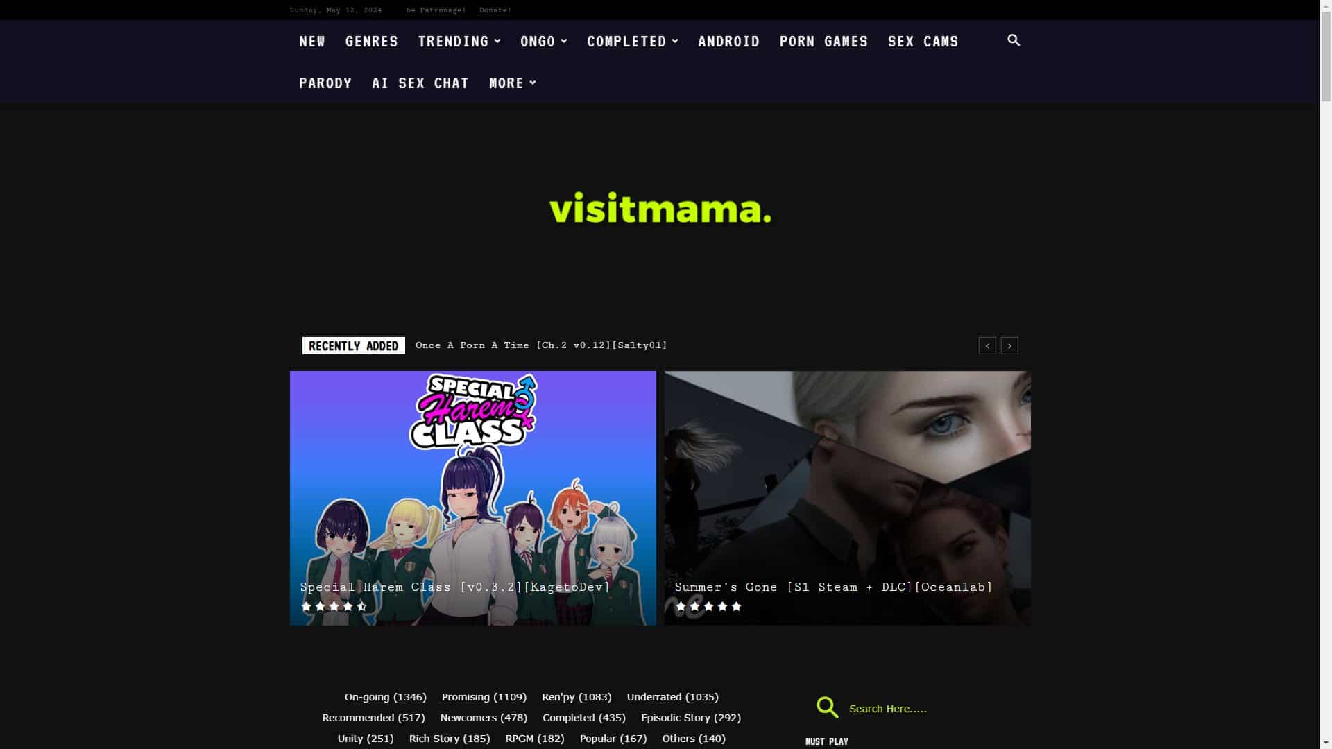 Screenshot of Visitmama
