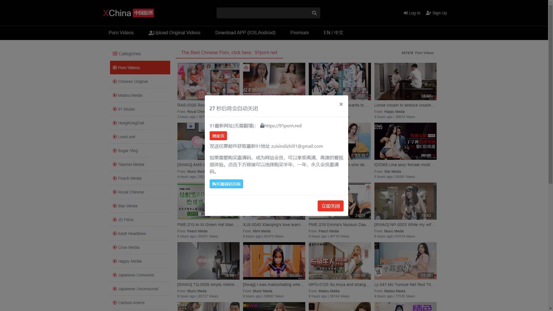 Screenshot of Xchina