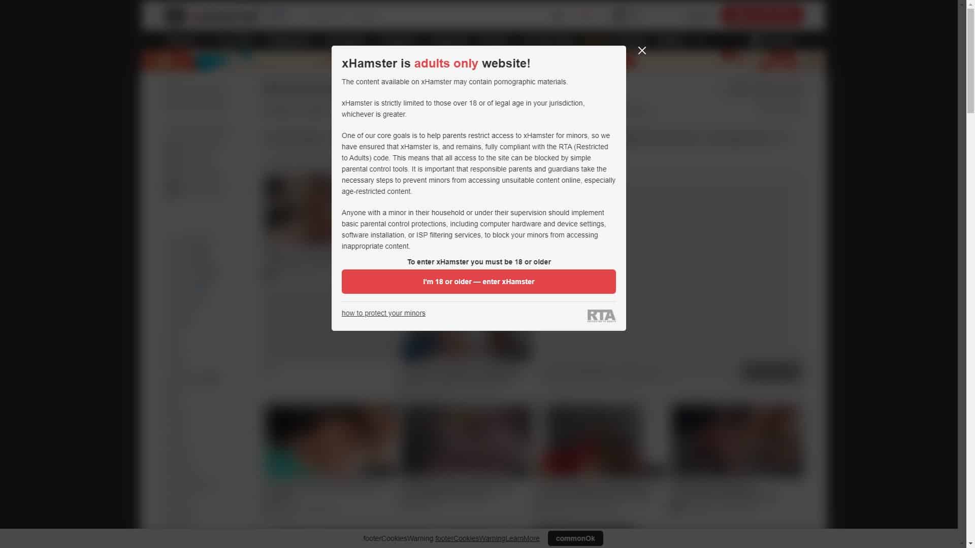 Screenshot of Xhamster Amateur