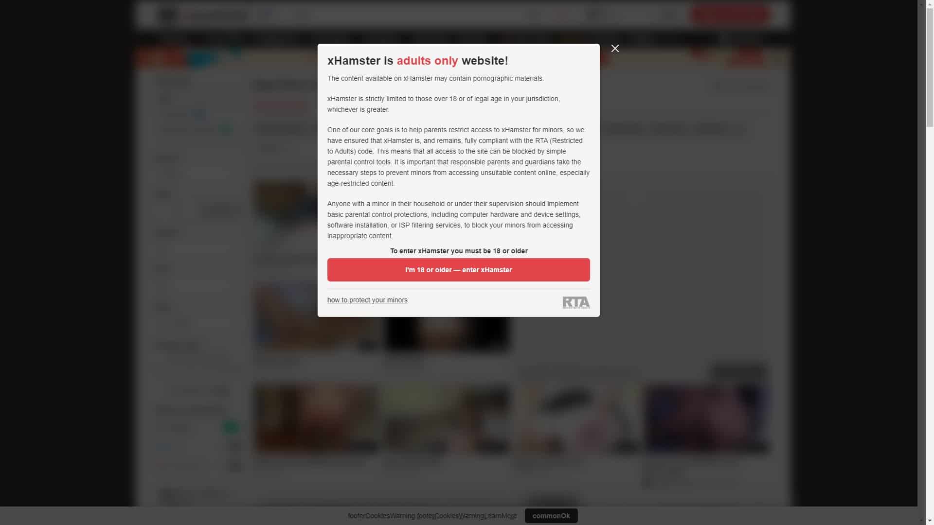 Screenshot of Xhamster Anal