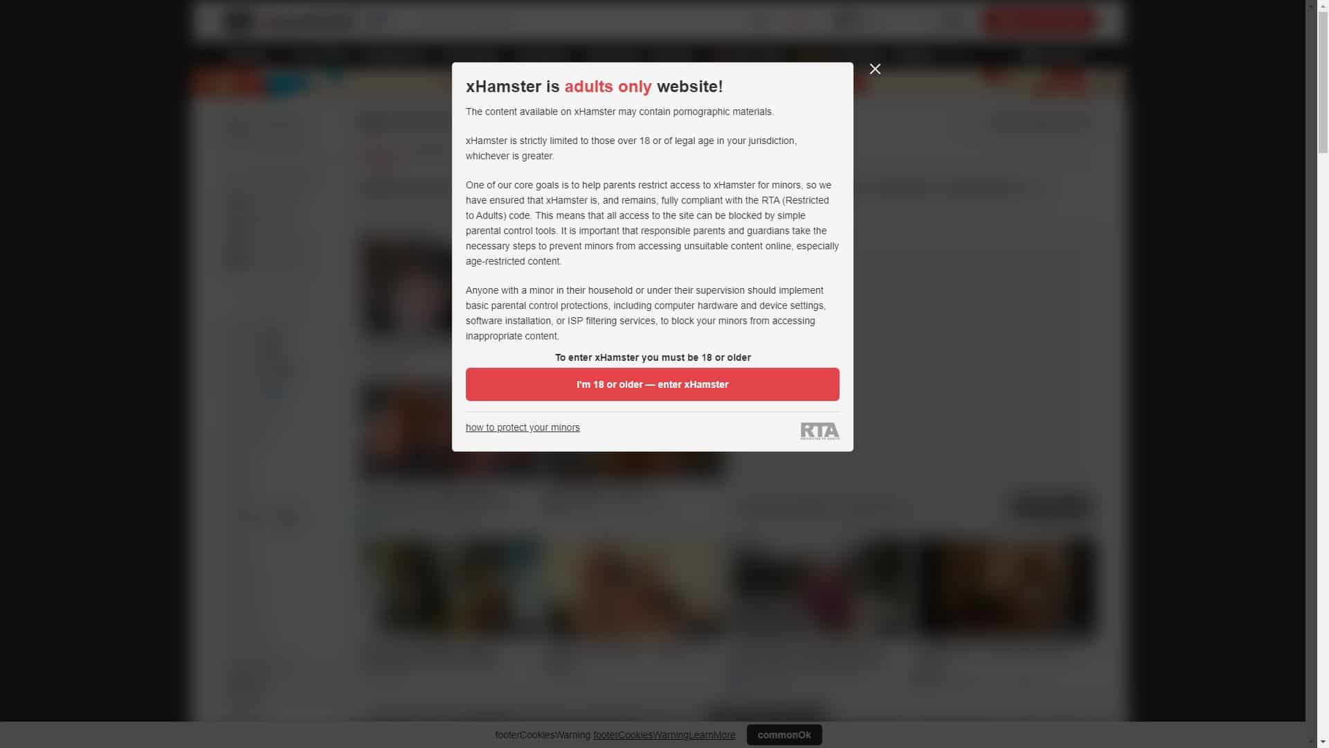 Screenshot of Xhamster Big Tits