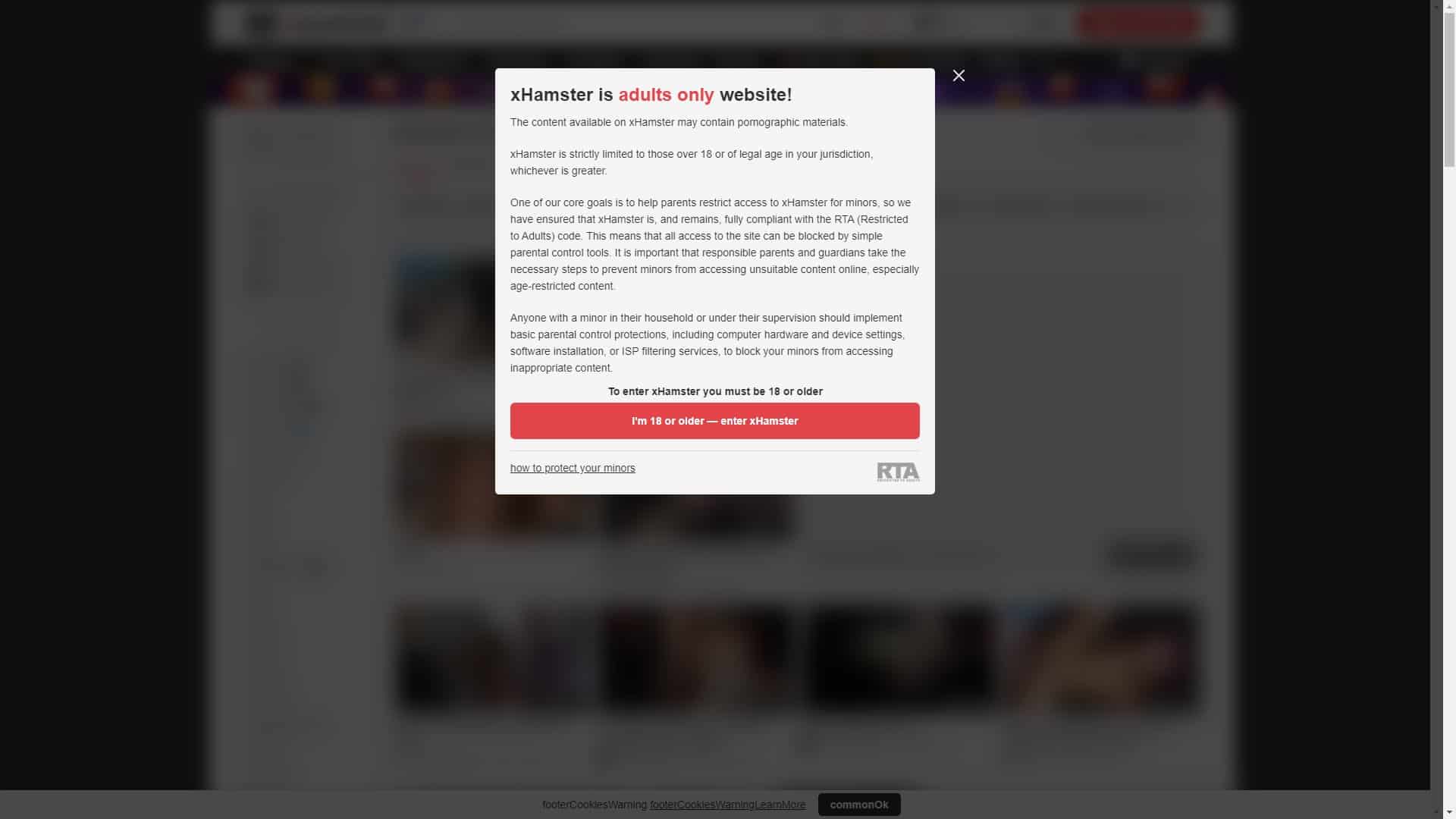 Screenshot of Xhamster Bukkake