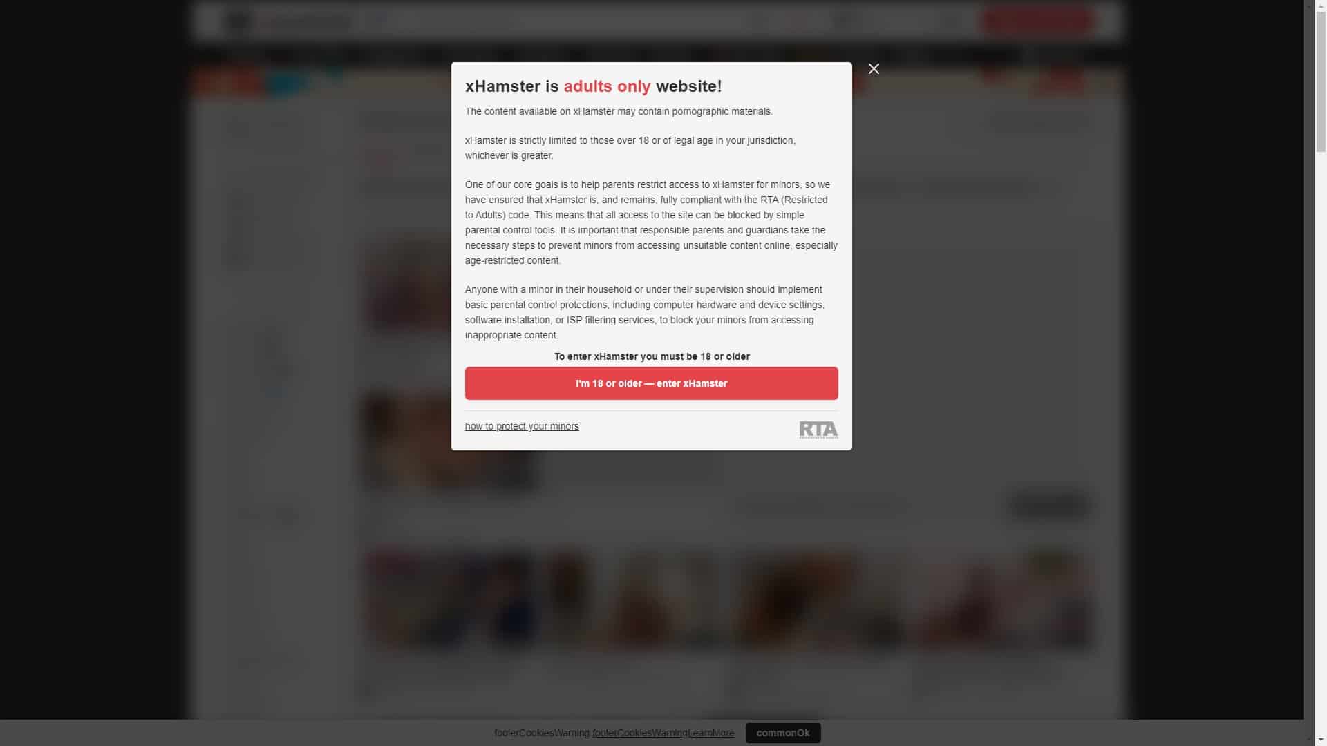 Screenshot of Xhamster Granny