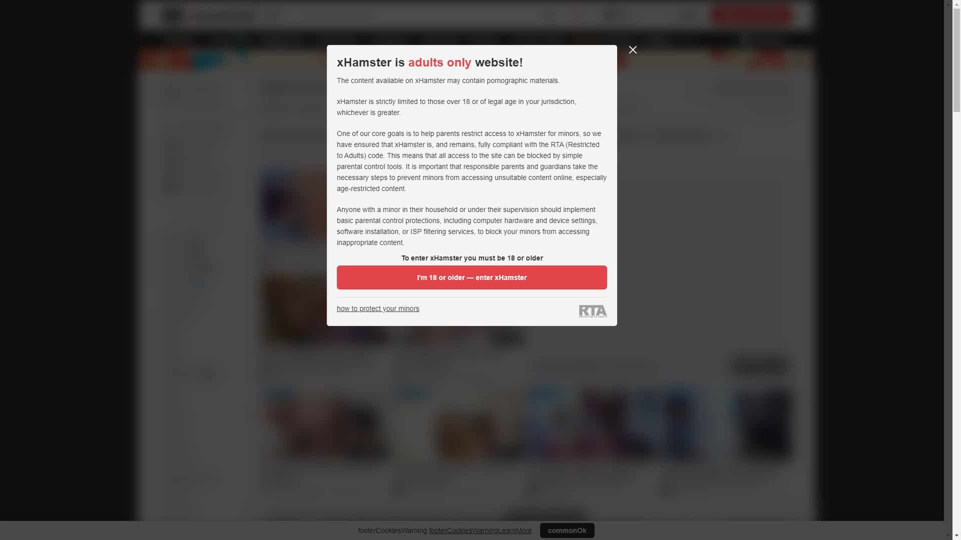 Screenshot of Xhamster Indian