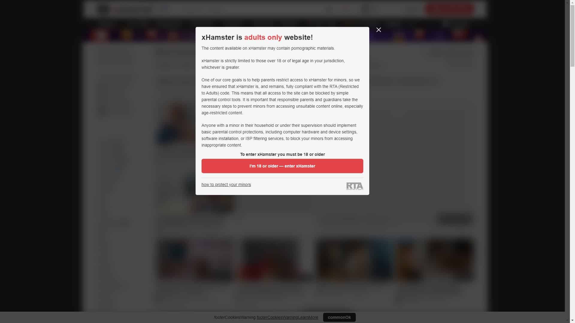 Screenshot of Xhamster Latina