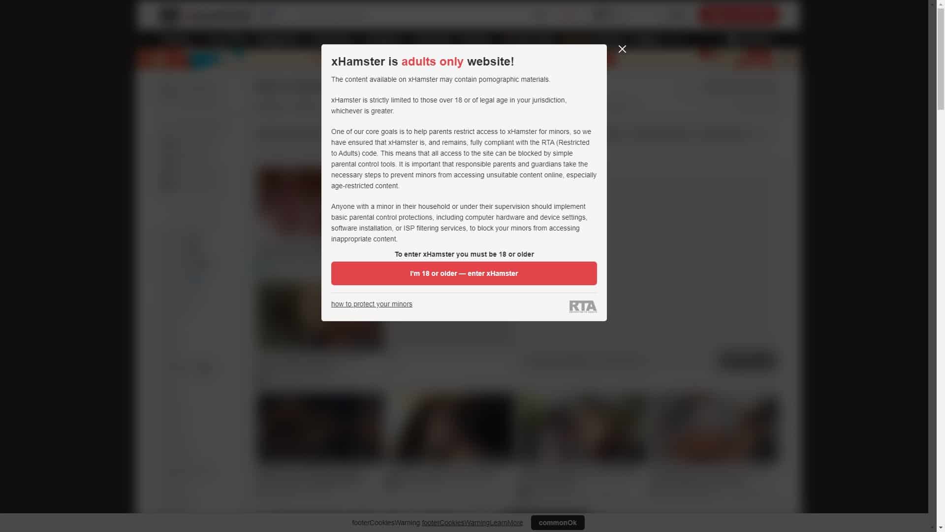 Screenshot of Xhamster Lesbian