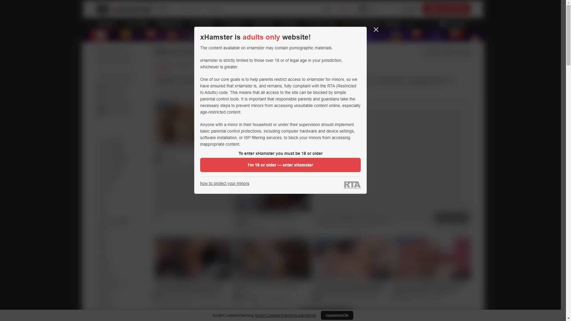 Screenshot of Xhamster Mature