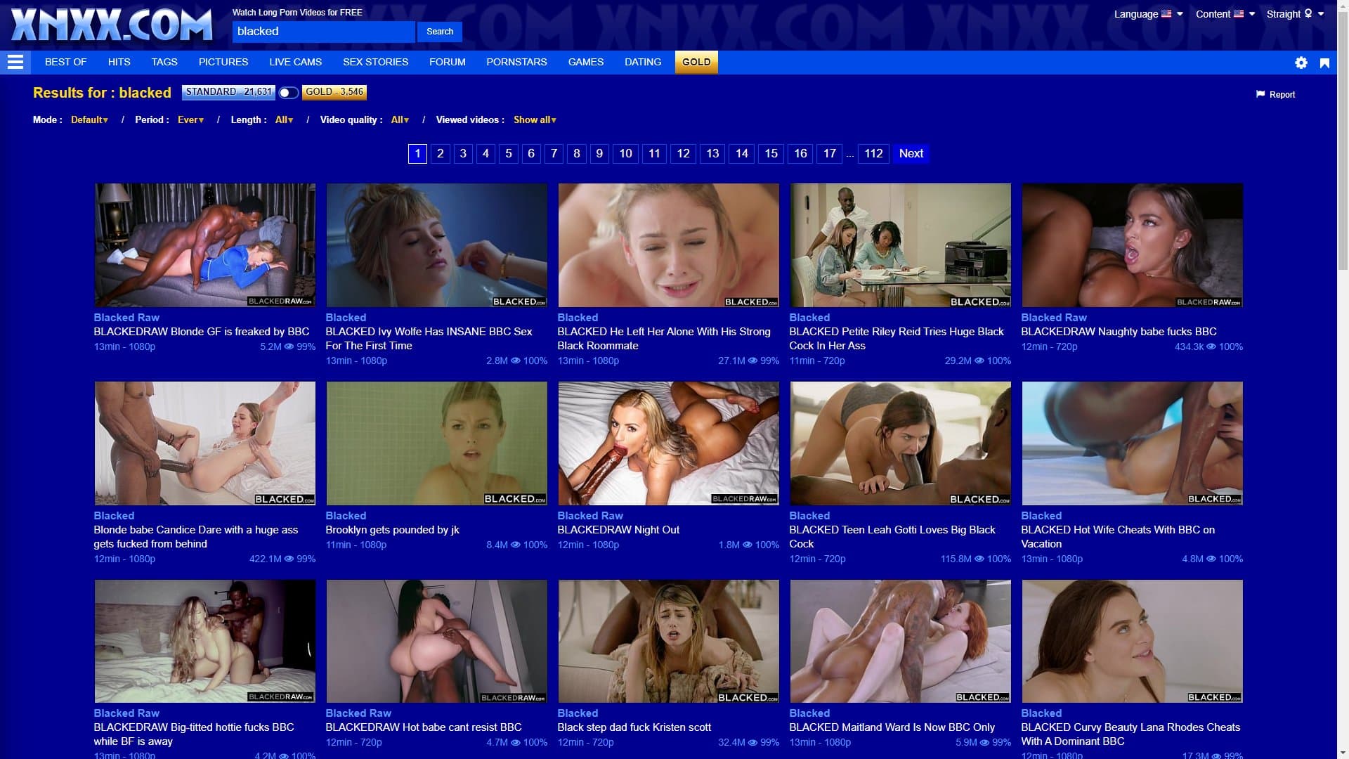 Screenshot of Xnxx Blacked